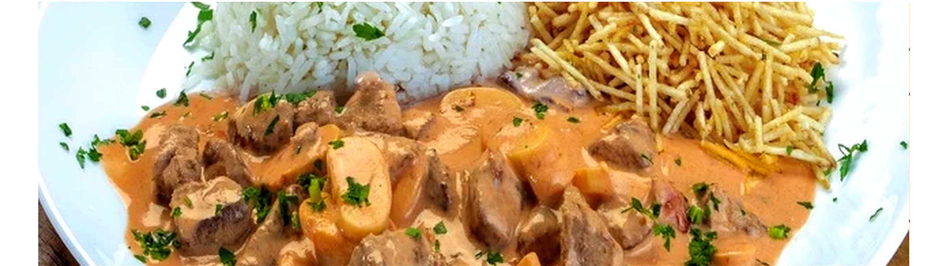 Estrogonofe de carne fitness